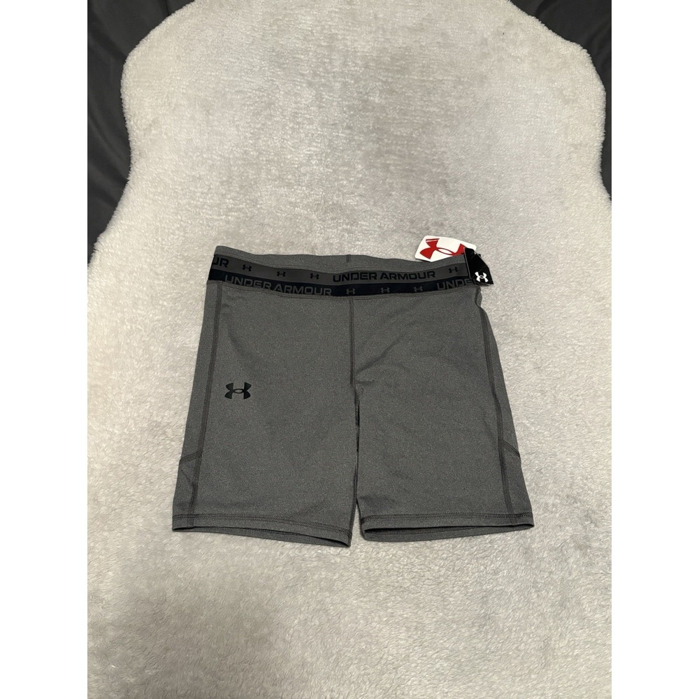New Under‎ Armour Youth Girls XL Gray Performance Shorts 7" Inseam Running Gym